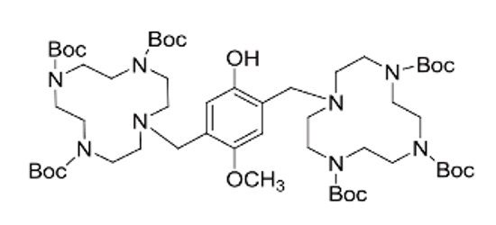 Picture of 4-Methoxy-2,5-di-[10-Methyl-1,4,7,10-tetraaza  cyclododecane -1,4,7-tricarboxylic  acid tri-tert-butyl ester]phenol (10 mg)