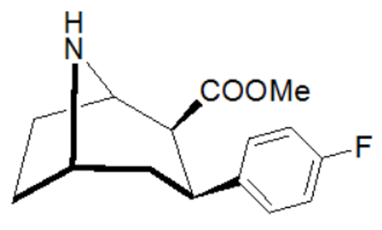 Picture of (-)-2-beta-Carbomethoxy-3-beta-(4-fluorophenyl)nortropane (5 mg)