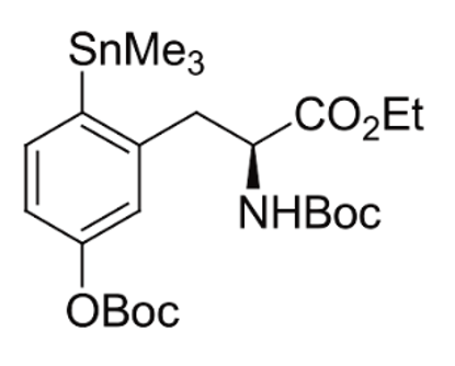 Picture of DiBoc-6-trimethylstannyl-phenylalanine ethyl ester (10 mg)