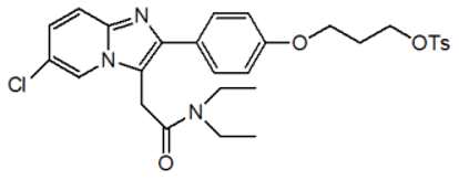 Picture of 2-(6-chloro-2-(4-(3-tosyloxypropoxy)phenyl)imidazo[1,2-α]pyridine-3-yl)-N,N-diethylacetamide (Custom Volume)