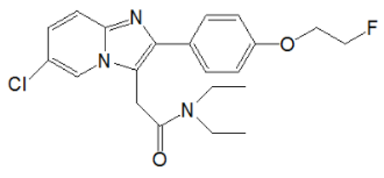Picture of 2-(6-Chloro-2-(4-(2-fluoroethoxy)phenyl)imidazo[1,2-α]pyri-din-3-yl)-N,N-diethylacetamide (5 mg)