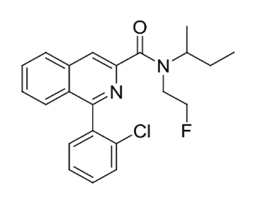 Picture of 3-Isoquinolinecarboxamide,1-(2-chlorophenyl)- N-fluoroethyl-N-(1-methylpropyl)-,(R,S) (2 mg)