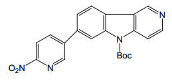 Picture of tert-butyl-7-(6-nitropyridin-3-yl)-5H-pyrido[4,3-b]indole-5-carboxylate (2 mg)